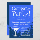 法人パーティーの招待状 | 会社主催のイベント案内 招待状 (正面/裏面)