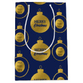 法人ビジネスロゴ クリスマスオーナメント カード ミディアムペーパーバッグ (正面)