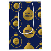 法人ビジネスロゴ クリスマスオーナメント カード ミディアムペーパーバッグ (裏面)