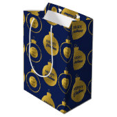 法人ビジネスロゴ クリスマスオーナメント カード ミディアムペーパーバッグ (裏面アングル)