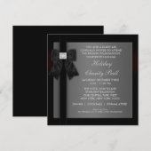 法人ブラックタイイベントフォーマルテンプレート 招待状 (正面/裏面)
