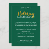 法人ホリデーランチ＆ラーニングの招待状 招待状 (正面/裏面)