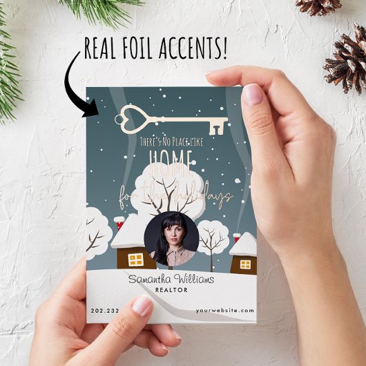法人不動産エージェントのホリデーポストカード 箔シーズンカード