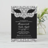 法人企業の仮面舞踏会のお祭りの招待状 招待状 (スタンド正面)