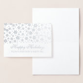 法人企業の幸せな休日の銀 箔カード (ディスプレー)