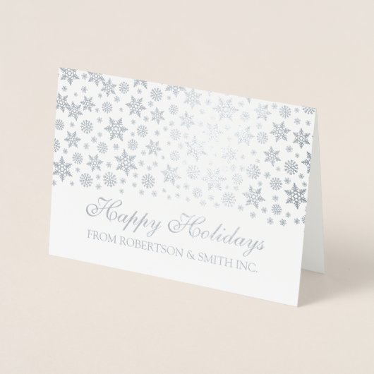 法人企業の幸せな休日の銀 箔カード (正面)