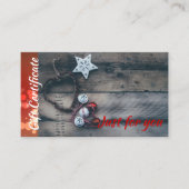 法人企業の素朴なクリスマスのプレゼントの証明書 割引カード (正面)