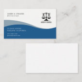 法人企業カード: 青い波 名刺 (正面/裏面)