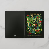 法人向けクリスマスメッセージ ゴールド 箔シーズンカード (外側レイダウン)