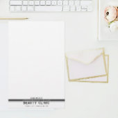 法人向けフォーマルなブラックステーショナリー 便箋