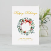 法人向け ホリデー クリスマス リース ゴールド  (立ち正面)