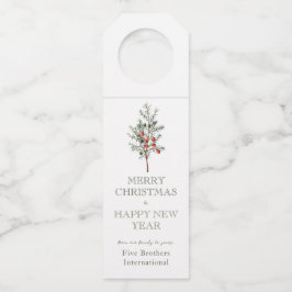 法人向け ヴィンテージ レッド フローラル ホリデー カスタム    ボトルネックタグ