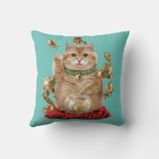 法人招き猫 クッション (裏面)