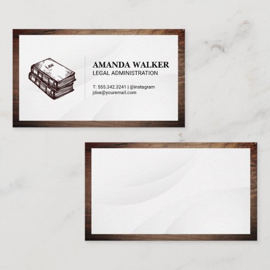 法令集 |木枠 名刺 (正面/裏面)