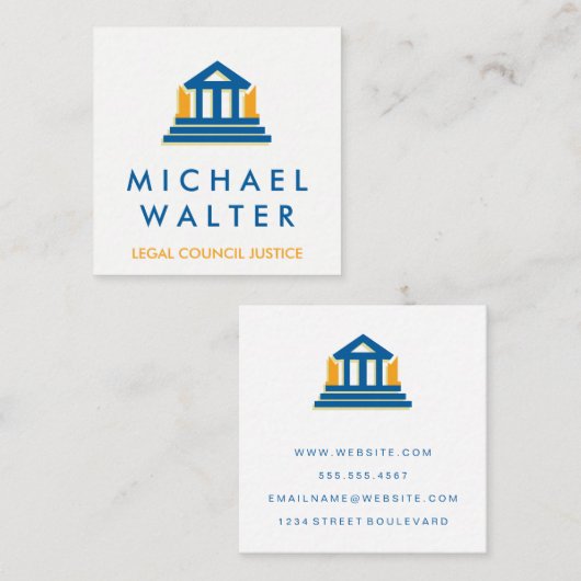 法会議 |弁護士 スクエア名刺 (正面/裏面)