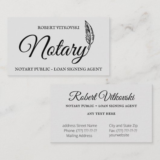 法公証人サービス名刺 名刺 (正面/裏面)