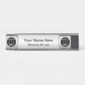 法則 正義のはかりで測| |弁護士 デスクネームプレート (正面)