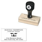 法務はかりで測アンティーク弁護士差出人住所 ラバースタンプ (押印)