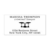 法務はかりで測アンティーク弁護士差出人住所 ラバースタンプ (インプリント)