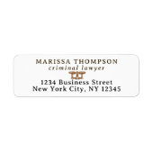 法務はかりで測アンティーク弁護士差出人住所 ラベル (正面)