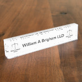 法務はかりで測弁護士机用ネームプレート デスクネームプレート (側面)