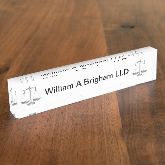 法務はかりで測弁護士机用ネームプレート デスクネームプレート (側面)