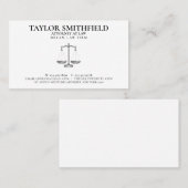 法務はかりで測弁護士裁判官 名刺 (正面/裏面)