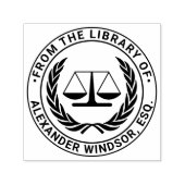 法務はかりで測弁護士#4法律図書室 セルフインキングスタンプ (デザイン)