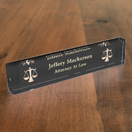 法務はかりで測裁判官の弁護士 デスクネームプレート