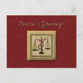 法務はかりで測,弁護士，祝日挨拶 シーズンポストカード (正面)