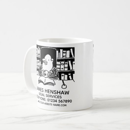 法務サービスのビジネス促進コーヒーマグ コーヒーマグカップ (正面左)