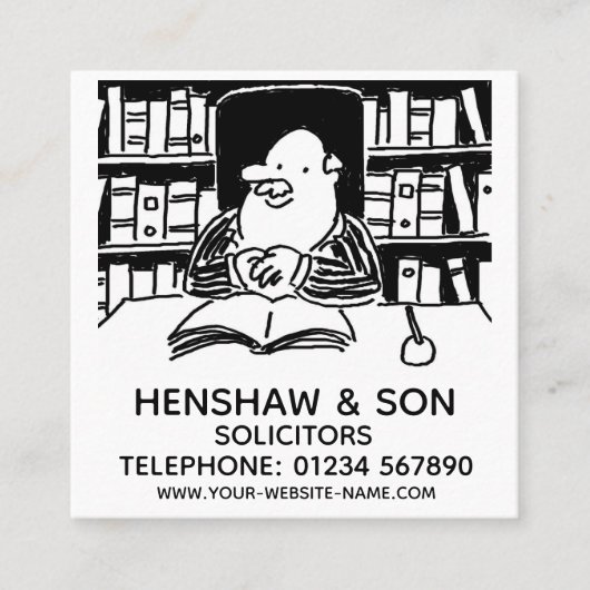 法務サービスの弁護士のプロモーション スクエア名刺 (正面)