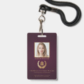 法務プロフェッショナル ビジネス フォト パーソナライズド バッジ (正面(ネックストラップ付))