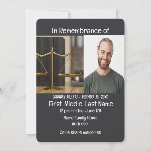 法務招待状弁護士法法 招待状 (正面)