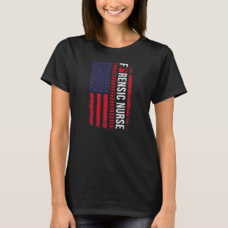 法医学ナースフラグ法医学 Tシャツ