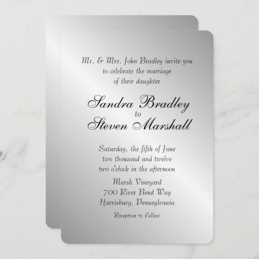 法医学ユニオン結婚式招待状 招待状 (正面/裏面)