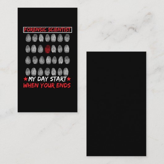 法医学指紋DNA探偵 名刺 (正面/裏面)