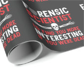 法医学者面接官死亡スカル骨 ラッピングペーパー (ロールコーナー)