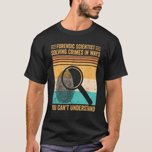 法医学者 事件解決 証拠技術 Tシャツ (正面)
