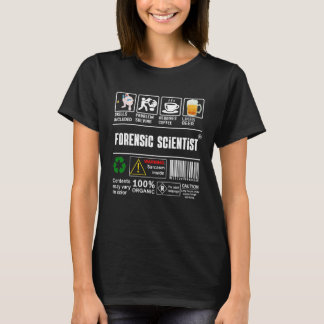法医学者 梱包および取扱ラベル コーヒー Tシャツ