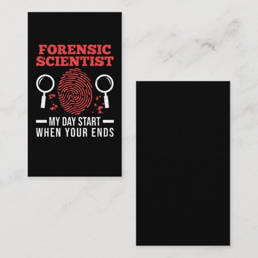 法医学調査員法医学科学者 名刺 (正面/裏面)