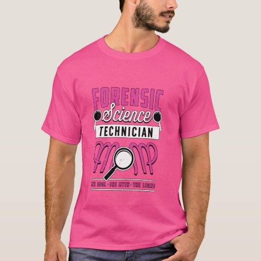 法医科学技術者母の犯罪研究所法医学 Tシャツ (正面)