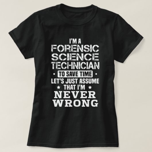 法医科学技術者 Tシャツ (デザイン正面)