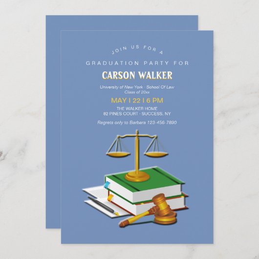 法司法卒業党 招待状 (正面/裏面)