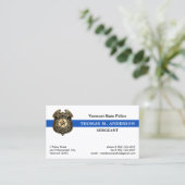 法執行カスタムロゴ・バッジ警察官 名刺 (スタンド正面)