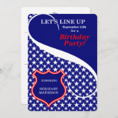 法執行主題誕生日パーティー 招待状 (正面/裏面)