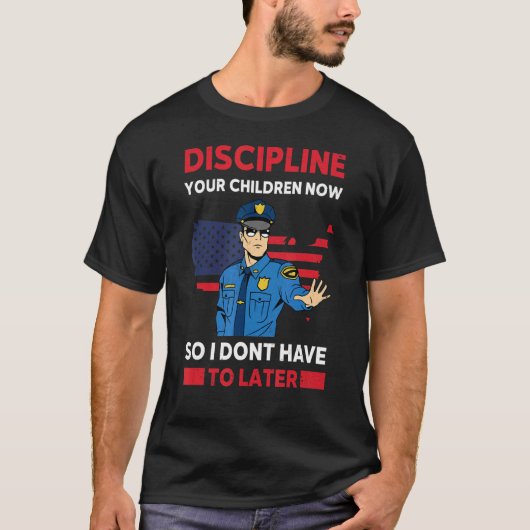 法執行修正担当警察皮肉 Tシャツ (正面)