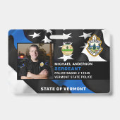 法執行写真パーソナライズされたロゴ警察ID バッジ (表面)