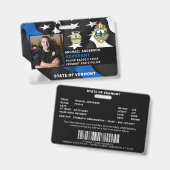 法執行写真パーソナライズされたロゴ警察ID バッジ (表裏)