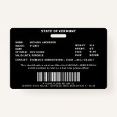 法執行写真パーソナライズされたロゴ警察ID バッジ (裏面)